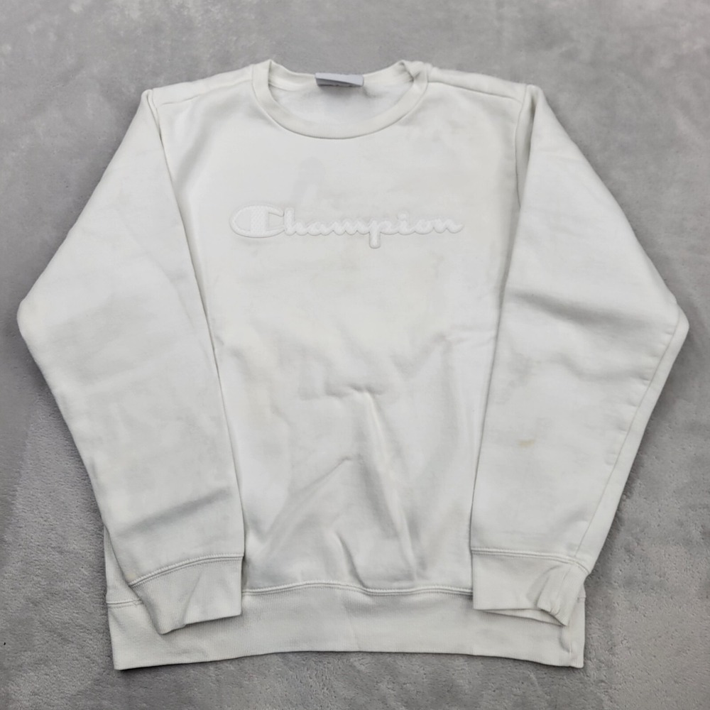 Champion Sweatshirt Boys XL Crewneck Sweater Pullover Script Spellout Youth Kid*